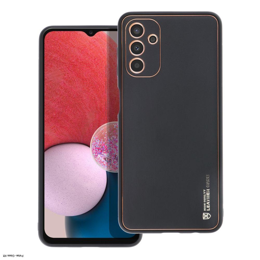 LEATHER hátlap SAMSUNG Galaxy A03S fekete