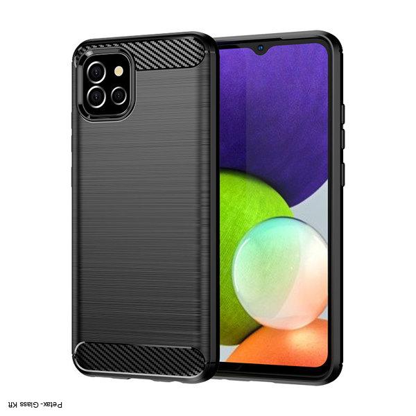 Carbon case rugalmas szilikon tok Samsung Galaxy A14 5G fekete