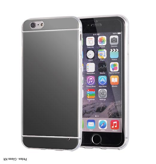 iPhone 4 & 4S-ra fekete tpu tükör tok