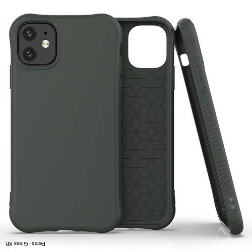 Iphone 11-re  Soft color szilikon tok sötétzöld