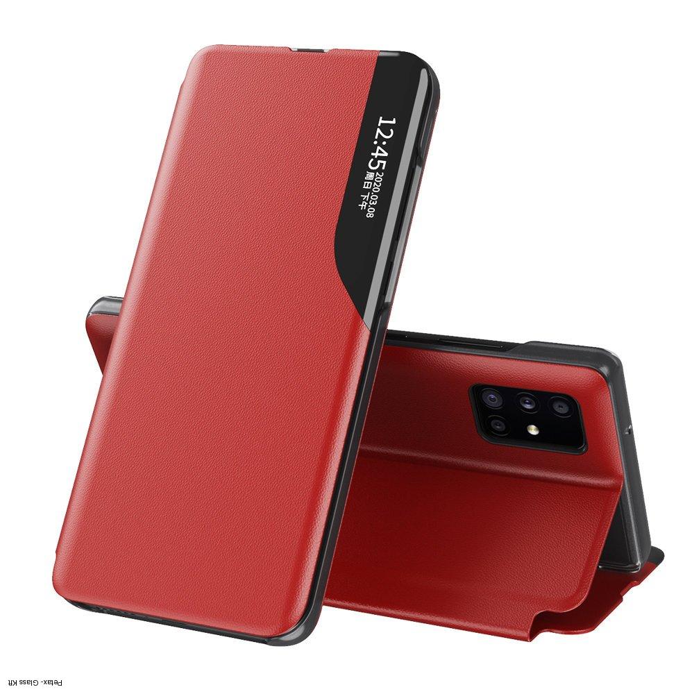 Samsung Galaxy A51-re piros Eco Leather View Case tok 