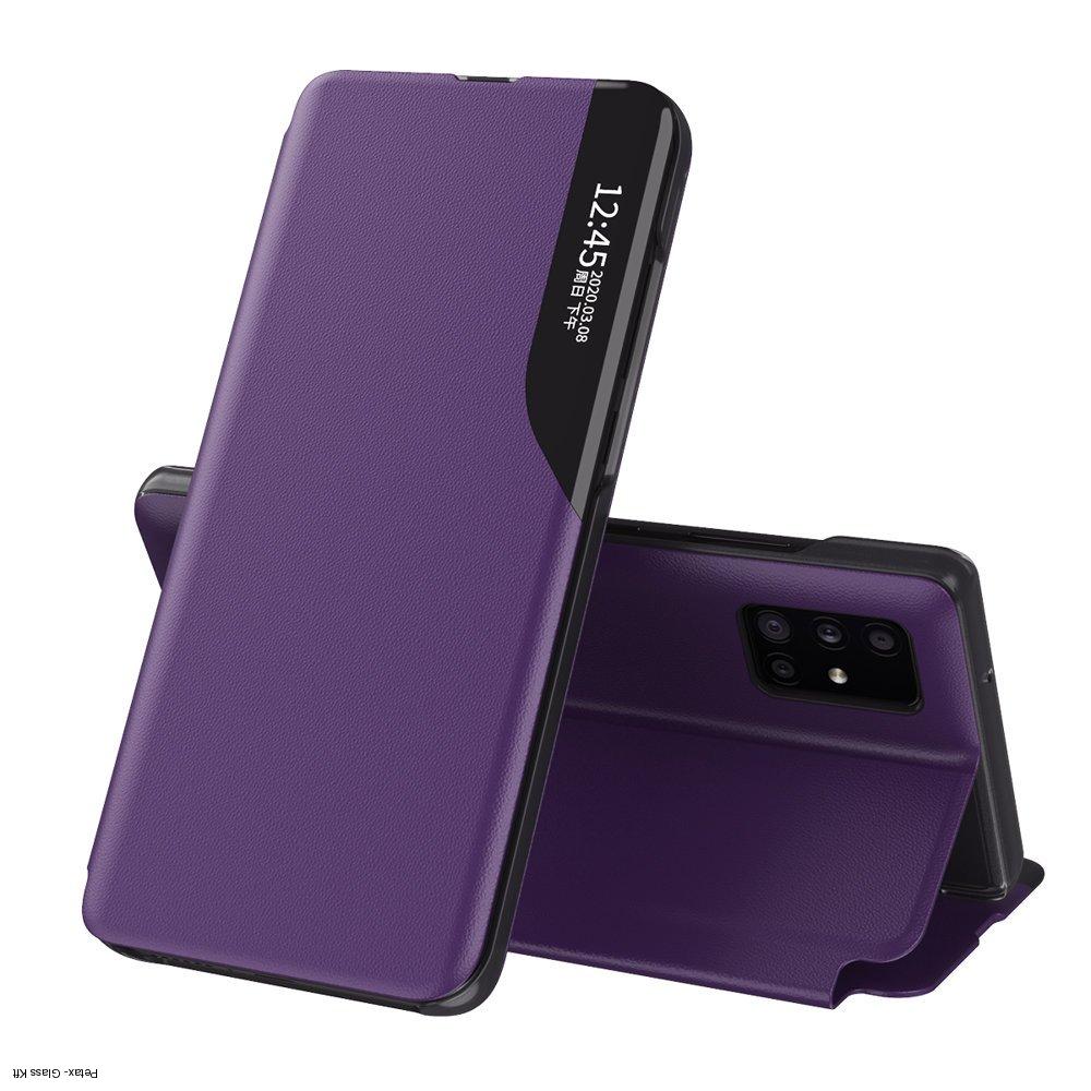 Samsung Galaxy A51-re lila Eco Leather View Case tok 