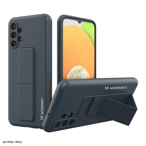 Wozinsky kitámasztható tok szilikon állvány fedél Samsung Galaxy A13 5G  kék