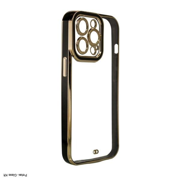 Fashion Case Samsung Galaxy A13 5G arany keret gél borítás fekete