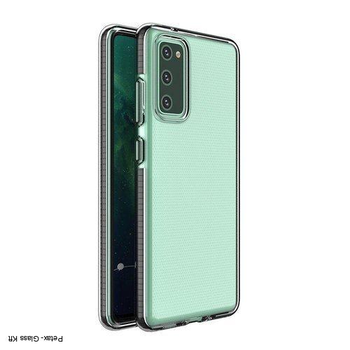 Spring tok TPU gél védőtok színes tok Samsung-Galaxy A12 fekete