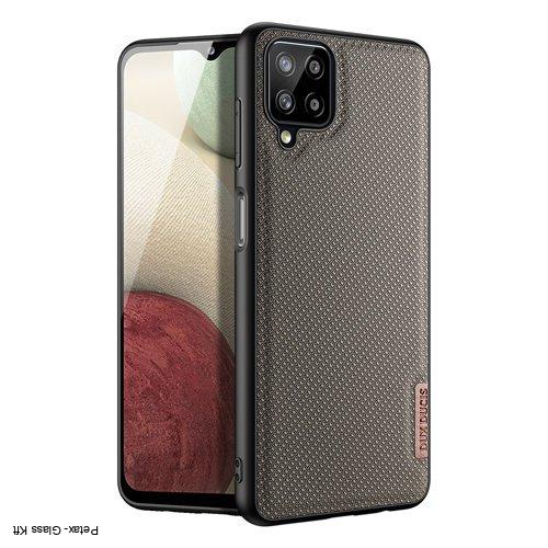 Dux Ducis Fino tok nejlon anyaggal borítva Samsung Galaxy A12 zöld
