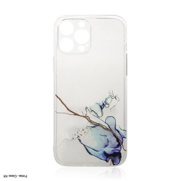 Marble tok Samsung Galaxy A12 5G gél tok borító márvány kék