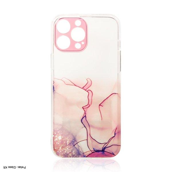 Marble tok Samsung Galaxy A12 5G gél tok borító márvány pink