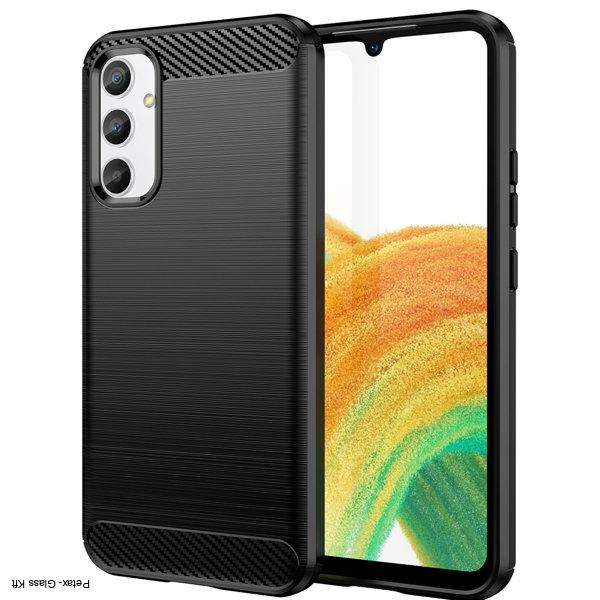 Carbon case rugalmas szilikon tok Samsung Galaxy A04e