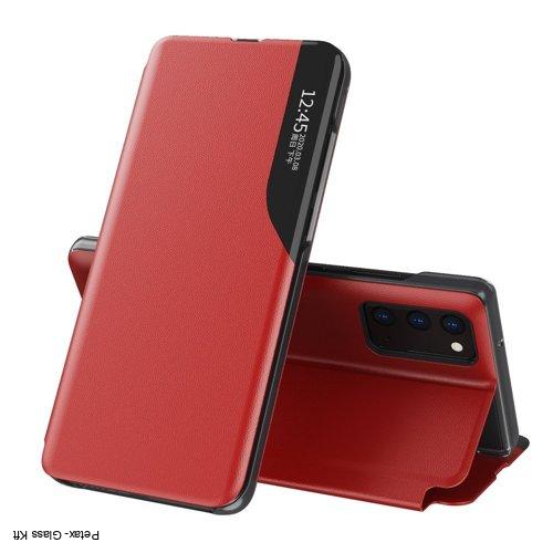 Eco Leather View Case fliptok Samsung Galaxy M51 piros