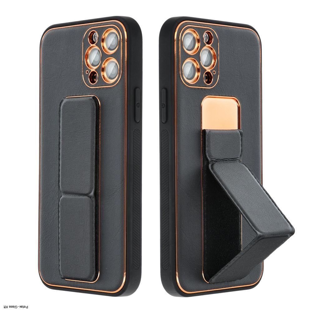 LEATHER Kickstand tok SAMSUNG Galaxy A34 5G fekete