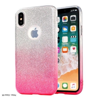 Samsung Galaxy S10 Lite Pink csillám mintás szilikon tok