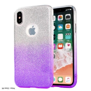 Samsung Galaxy S10 Plus-ra  Glitter Bling csillámos tok lila-ezüst