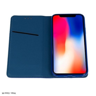LG Q70 kék smart book kék flip tok