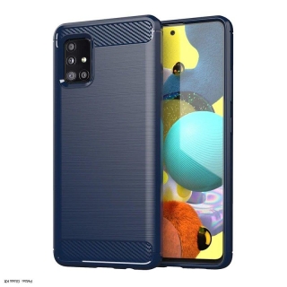 Samsung Galaxy A51-re  Carbon Case tpu tok, kék