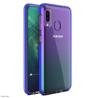 Spring Case átlátszó TPU gél védőburkolat színes kerettel a  Samsung Galaxy A02s