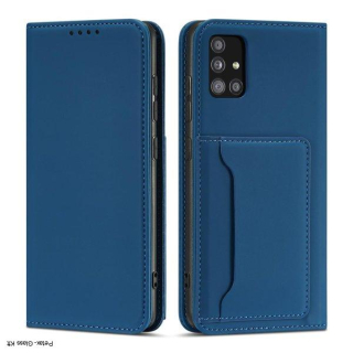 Mágneskártya-tok Samsung Galaxy A12 5G tok Pénztárca kártyatartó kék