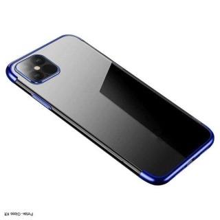 Átlátszó tok TPU gél borítás fém kerettel Samsung Galaxy A11 / M11 kék