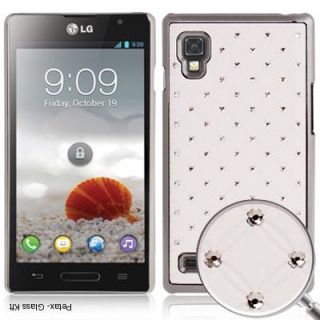 LG Optimus L9 -ra műanyag köves tok 