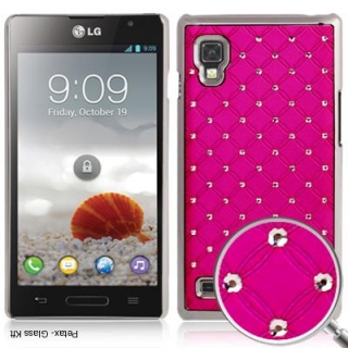 LG Optimus L9 -ra műanyag köves tok 