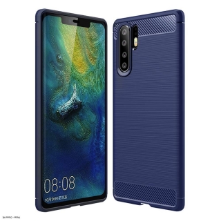 Huawei P30 Pro kék Carbon Case Rugalmas Cover TPU tok