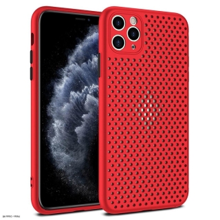 Huawei P30 Lite Breath szilikon tok piros