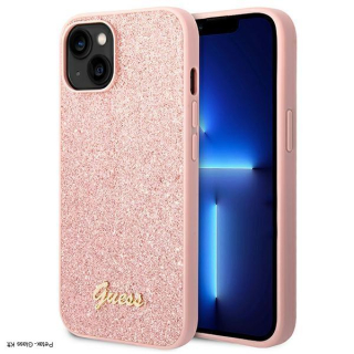 iPhone 14 Plus Guess PC/TPU Glitter GUHCP14MHGGSHP rózsaszín