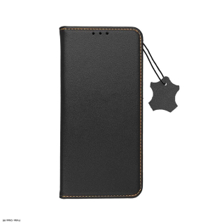 Leather case Smart Pro bőrtok tok Samsung Galaxy A03 fekete