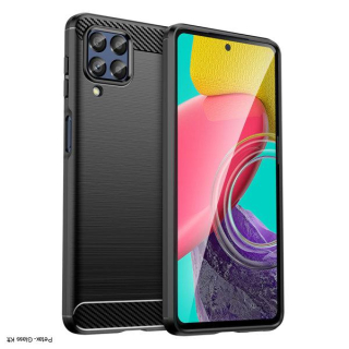 Carbon Case tpu tok Samsung Galaxy M53 5G bfekete