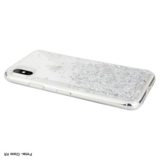 Samsung Galaxy A20E ezüst csillámos szilikon tok